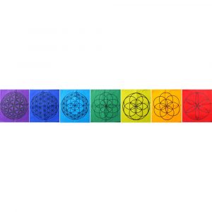 Chakra Flower of Life 7 flags