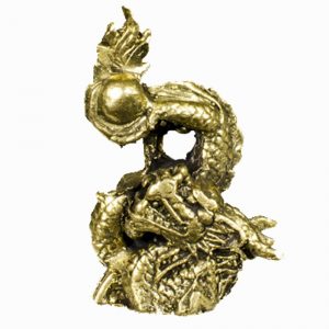 Dragon mini brass statue