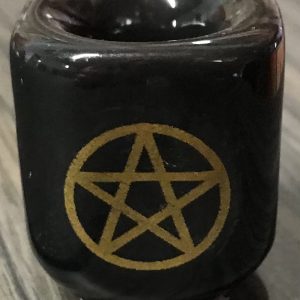 Black Pentagram Candle holder